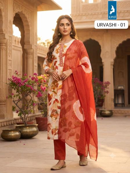 Kaya urvashi 3pcs kurti wholesale catalog
